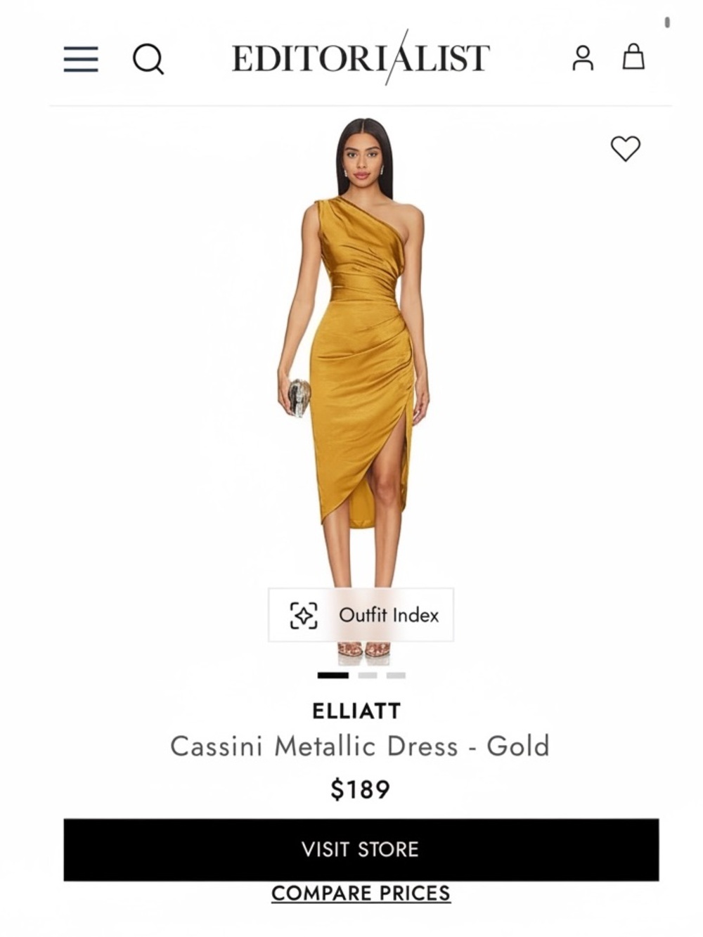 Elliatt Cassini Mustard Yellow One-Shoulder Draped Satin Lined Midi Dress $189 - Picture 9 of 9